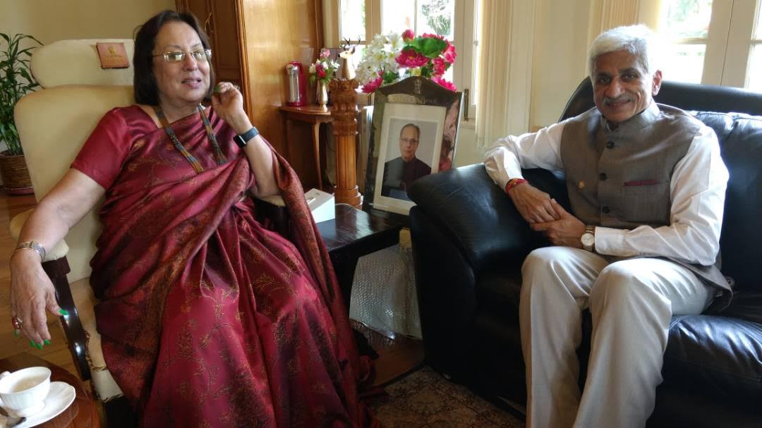 Met Her Excellency Dr. Najma Heptullah , Hon'ble Governor of Manipur