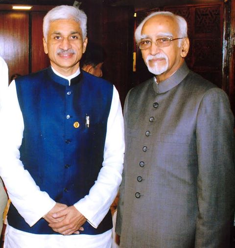 With Sri Hamid Ansari, Vice President of India and Chairman Rajya Sabha at a programme in New Delhi