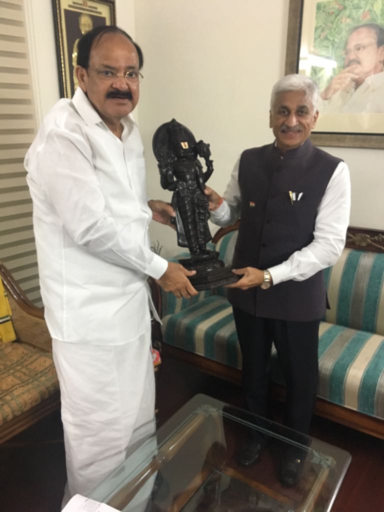 I met Shri M. Venkaiah Naidu Garu, NDA's candidate for the post of Vice-President at his residence in New Delhi