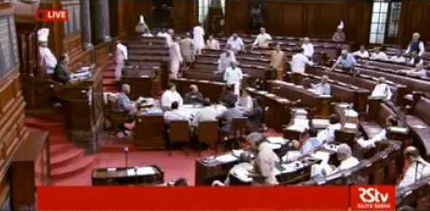 Unhappy over the minister's reply, staged a walkout of the Rajya Sabha on the issue of Special Ca