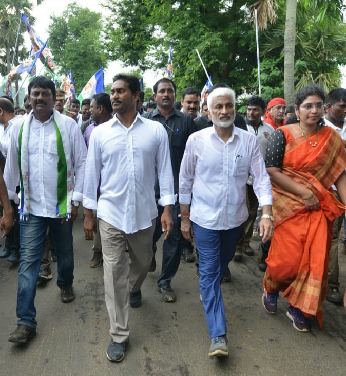 In Padayatra along with Hon’ble Party President on 14th August 2018