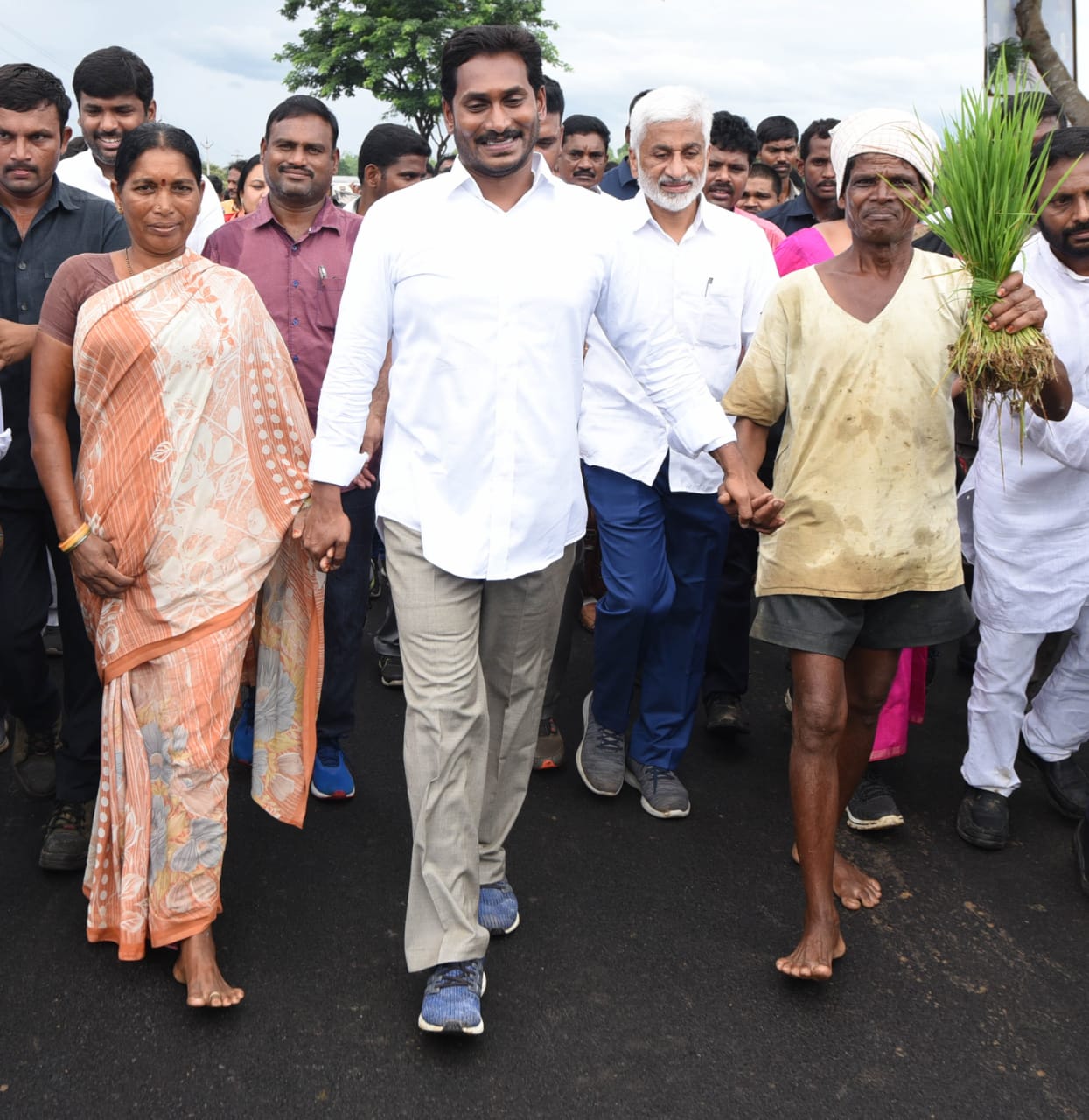 Padayatra on 19/8/2018 in Narisipatnam constituency.