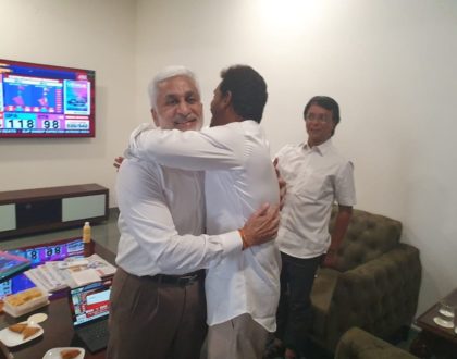 A warm and Congratulatory memorable hug to the New Chief Minister of Andhra Pradesh