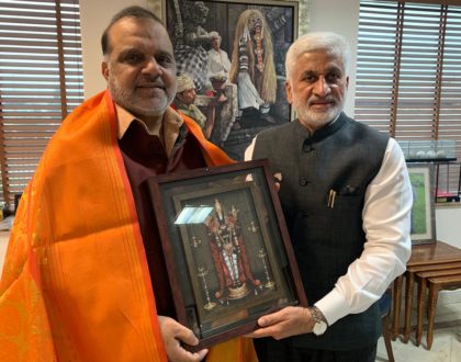 Meeting with Shri Narinder Dhruv Batra Ji, Chairman Indian Olympic Association...