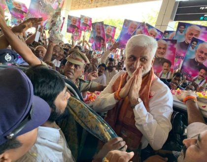 Overwhelmed by the reception at Visakhapatnam airport