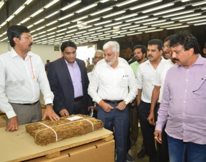 Visited & met with representatives of Alliance One Tobacco Processing Plant in Guntur...