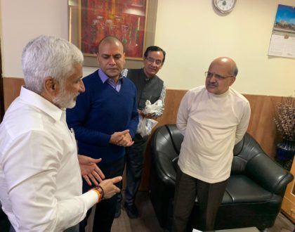 With Chief Secretary of J&K on 9th Feb. 2020.