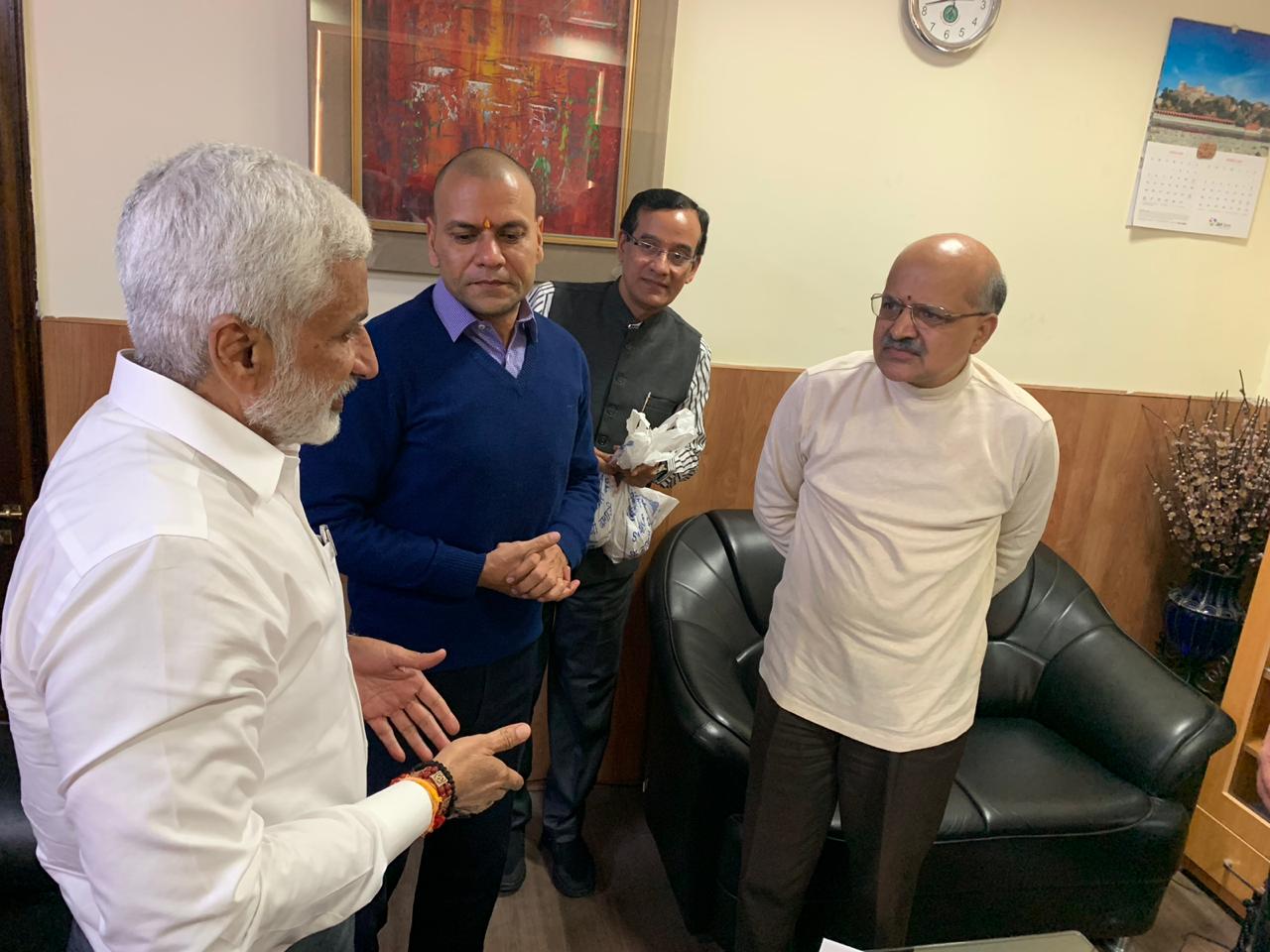 With Chief Secretary of J&K on 9th Feb. 2020.