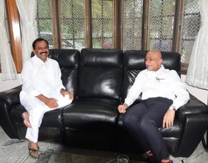 Courtesy call on SRI Karunakar Reddy garu MLA Tpt in his residence on 4th July 2020