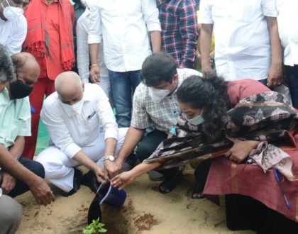 Today’s program plantation near Vizag beach.Making the city even greener.
