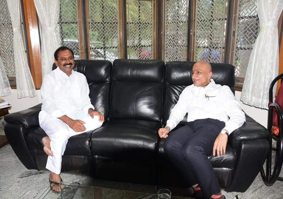 Courtesy call on SRI Karunakar Reddy garu MLA Tpt in his residence on 4th July 2020