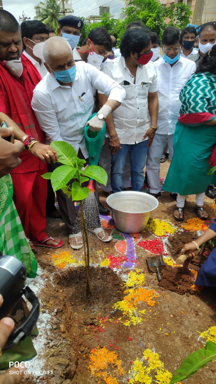 Plantation programme by GVMC in Gajuwaka, Vizag.