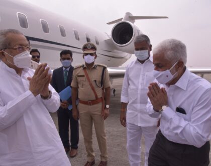 Receiving Hon’ble Governor of AP at Renigunta Airport on 24th Nov 2020 at 10am.