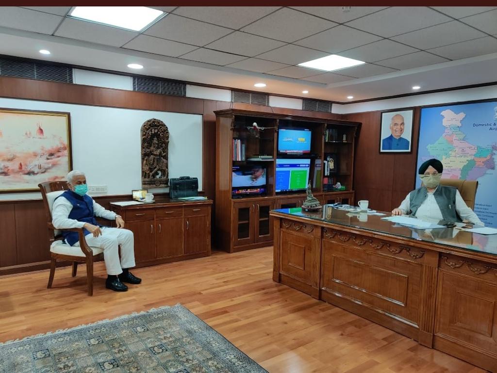 Met Hon. Minister for Civil Aviation Shri Hardeep Singh Puri ji...