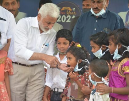 Celebrated new year with kids at SOS village, at an event organized by Pragathi Bharat Foundation.