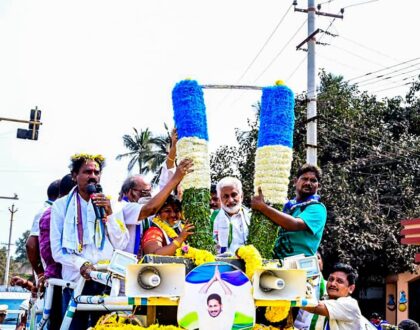Met people & participated in a road show in Vishakhapatnam South Constituency...