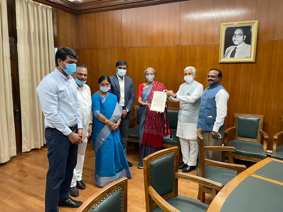 Met Hon’ble Finance Minister Smt.Nirmala Sitaraman ji