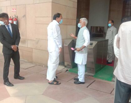 On 22nd July 2021 after BAC meeting in the first floor of outer corridor of Parliament.