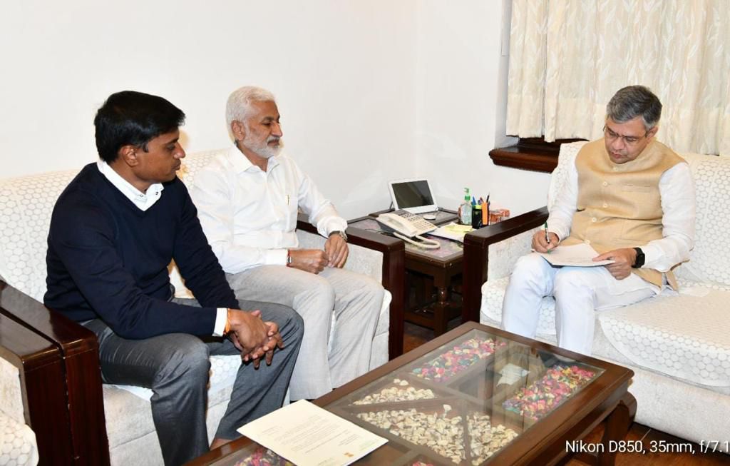 As the Parliamentary Party Leader, I along with LS Floor Leader Peddireddy Midhun Reddy met Hon. Union Railway Minister Ashwini Vaishnaw ...