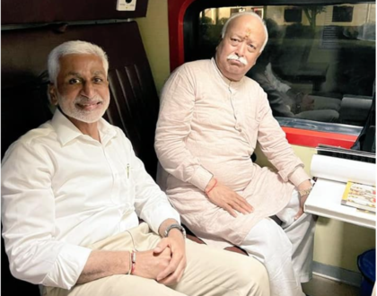 It was a honour meeting Sarsanghchalak of the Rashtriya Swayamsevak Sangh Shri Mohan Bhagwat Ji today 27th December 2021 at Narsapuram.
