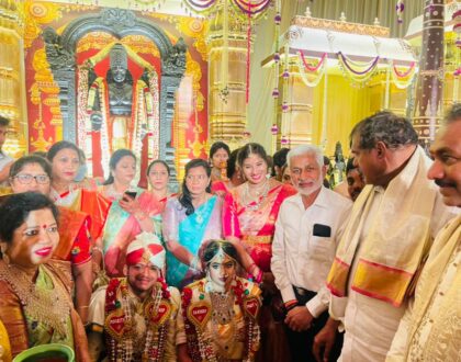Today, I attended the wedding of Dr. Lakshminarayan Sandeep, son of AP Municipal Administration Minister Shri Botsa Satyanarayana Garu.