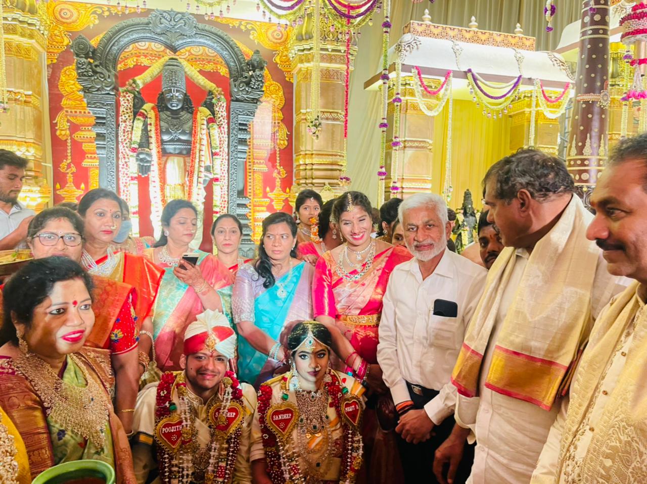 Today, I attended the wedding of Dr. Lakshminarayan Sandeep, son of AP Municipal Administration Minister Shri Botsa Satyanarayana Garu.