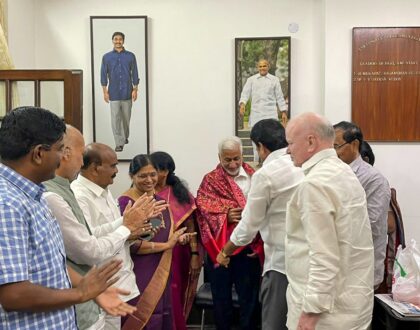 Celebrated Ugadi with my fellow YSR Congress Party - YSRCP MPs in the Parliamentary Party office in New Delhi today.