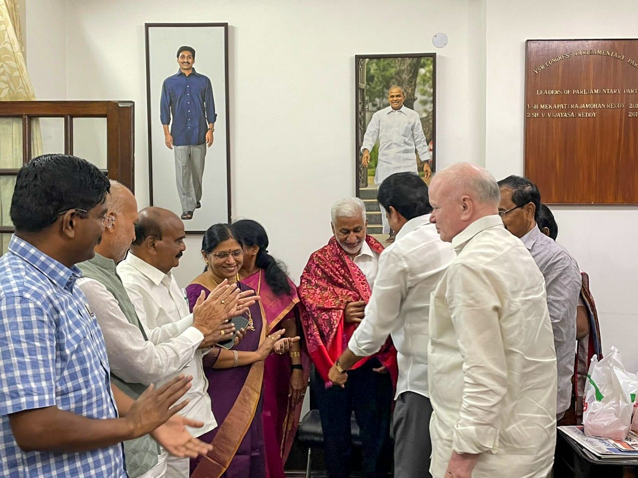 Celebrated Ugadi with my fellow YSR Congress Party - YSRCP MPs in the Parliamentary Party office in New Delhi today.