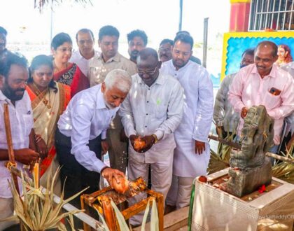 విశాఖ నగరం బీచ్ రోడ్డులోని నేవల్ కోస్టల్ బ్యాటరీ దగ్గర పోలమాంబ, భూలోకమాంబ, కొత్తమాంబ ఆలయ నిర్మాణనికి శంకుస్థాపన చేయడం చాలా సంతోషం కలిగించింది.