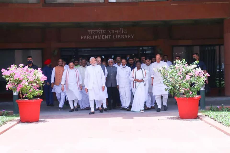 Scenes of Mrs. Draupathi Murmu's nomination as the presidential candidate in Delhi on 24 June 2022