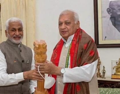 On the first day of my second term as MP Rajya Sabha today, I had the honor of meeting the Governor of Kerala Sri Arif Mohammed Khan Ji at Raj Bhavan Thiruvananthapuram.