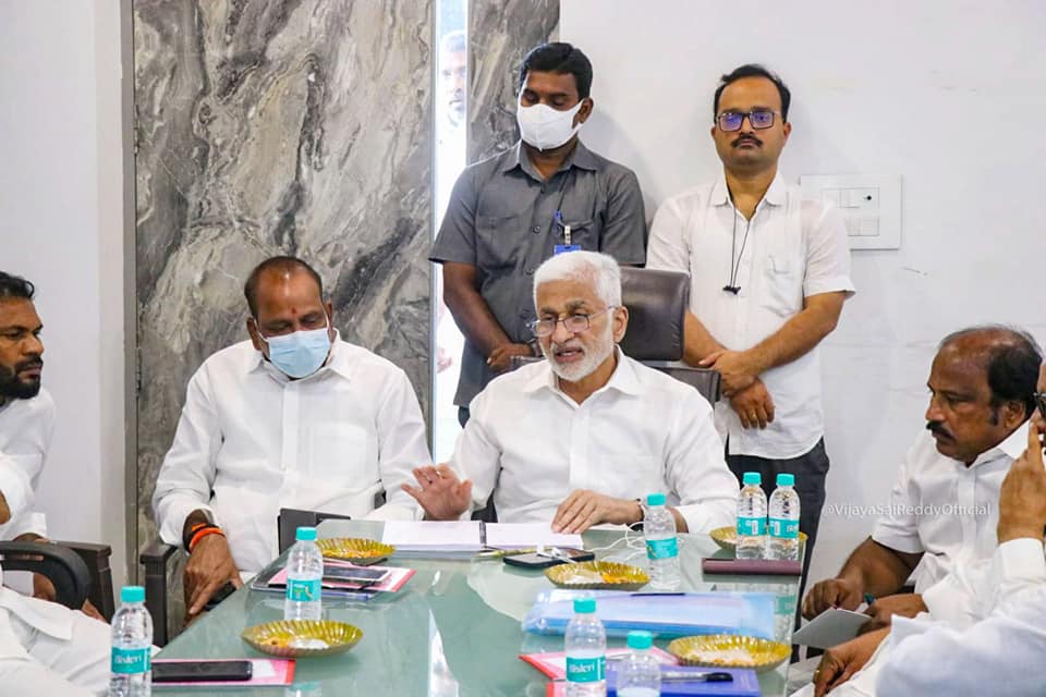 On the arrangements for the YSRCP state level plenary to be held on 8th and 9th of this month, the party leaders of Prakasam, Bapatla and Eluru districts were discussed in the party office in Tadepalli.