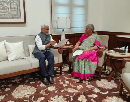 Today, I met the Hon’ble Minister Smt. Nirmala Sitaraman Ji and discussed the issues related to the finances of Andhra Pradesh.