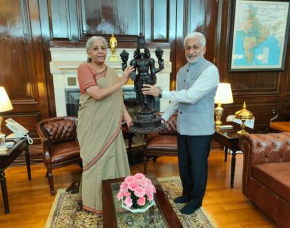 Today, I met the Hon’ble Finance Minister Madam Nirmala Sitaraman Ji in New Delhi