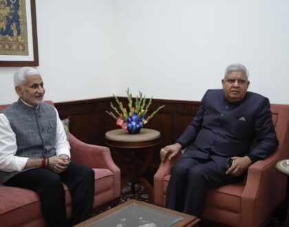 Met the Hon’ble Chairman of RajyaSabha Shri Jagdeep Dhankhar Ji at his chamber in Parliament today.