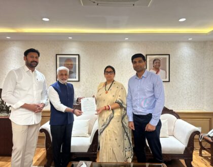 Submitted a letter from Hon’ble CM @ysjagan Garu to the Hon’ble Union Minister for Minority Affairs Smt. Smriti Zubin Irani Ji..