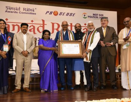 Grateful and honored to receive the prestigious Sansad Maha Ratna award at the 14th Edition of Sansad Ratna Awards 2024