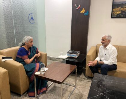 Today, I had the wonderful opportunity to interact with Hon’ble Union Finance Minister Madam Nirmala Sitaraman Ji at Vijayawada Airport.